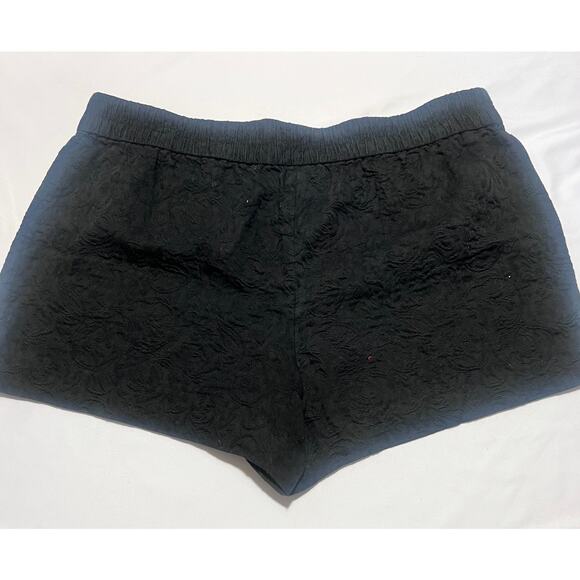 J.Crew Women’s Black Textured Jacquard Shorts Size 12 Pull On Dressy Casual - Picture 5 of 6